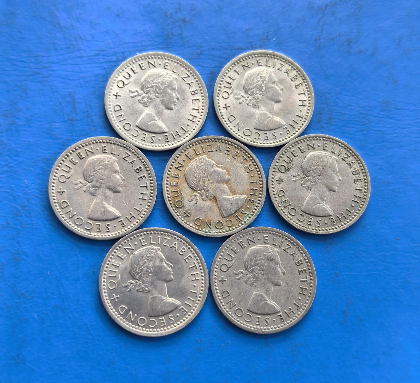 外国优质老铜币高银银币，周六九点倒数截拍，满百包邮，持续收拍 新西兰3便士7枚