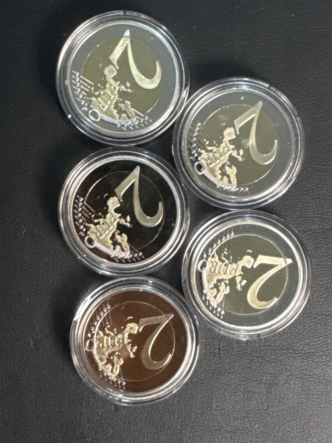 ❤️【币观天下】❤️ 第336期钱币拍卖- 2025.12.26周五晚上6点半场-长期征集拍品 德国2024年 联邦州2欧元精制纪念币第二组 梅前州 5厂标全