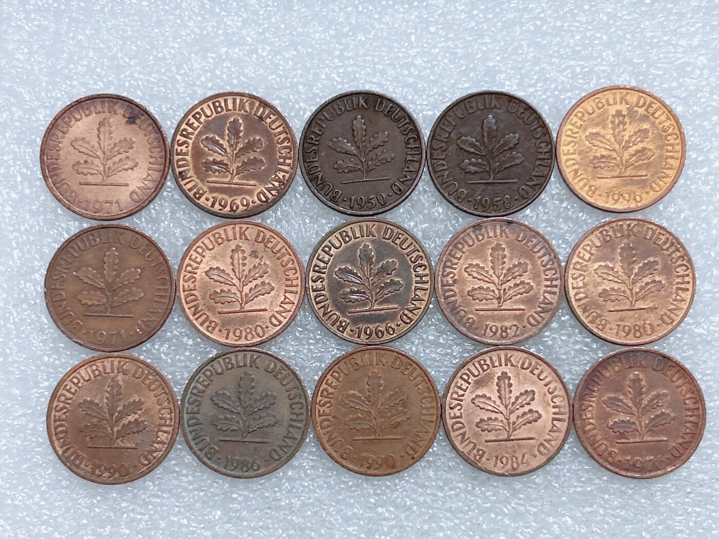 第一海外回流一元起拍收藏 散集专场  第282期 德国2芬尼硬币 15枚