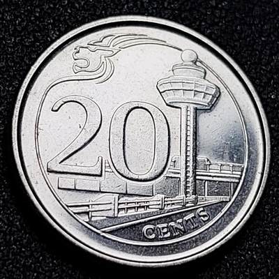 泉币菌-第154场-圣诞节专场 - 新加坡20分 21mm建筑