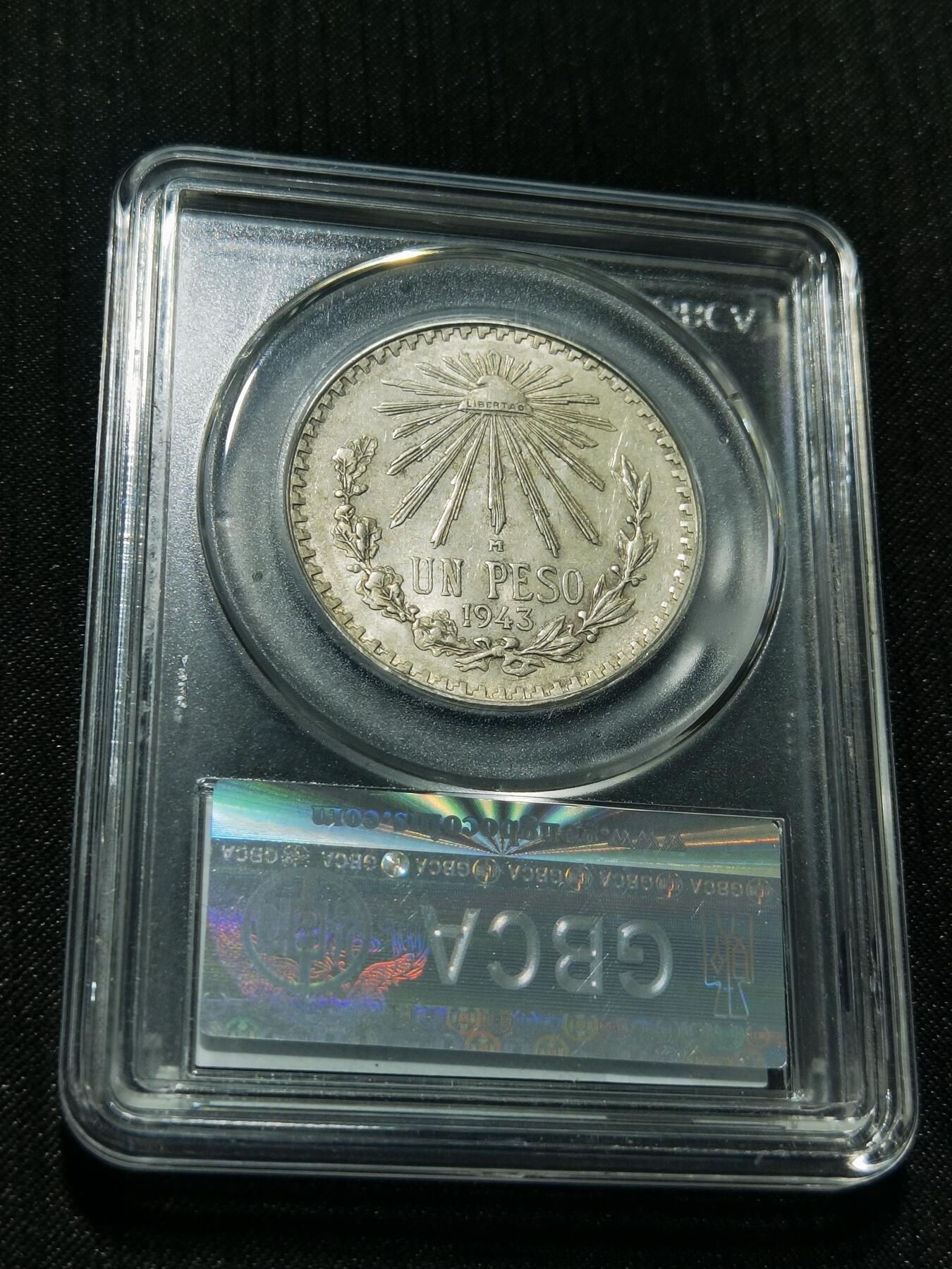 天下钱庄专场欢迎参拍 墨西哥鹰一比索银币