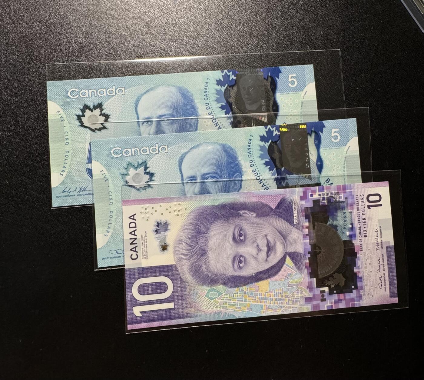 【外币出坑】0元0佣金起拍 无保留价 加拿大 5元 10元 含无47 共3枚 全新unc