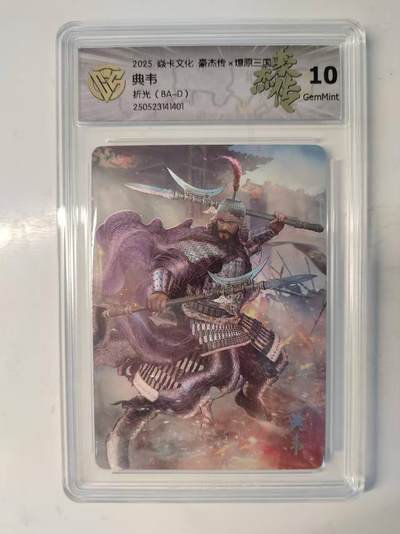 龙虎卡牌-六九场（无佣金，周六结拍，欢迎送拍） - 粗闪评级卡 燎原焱卡 燎原三国豪杰传 典韦 10G