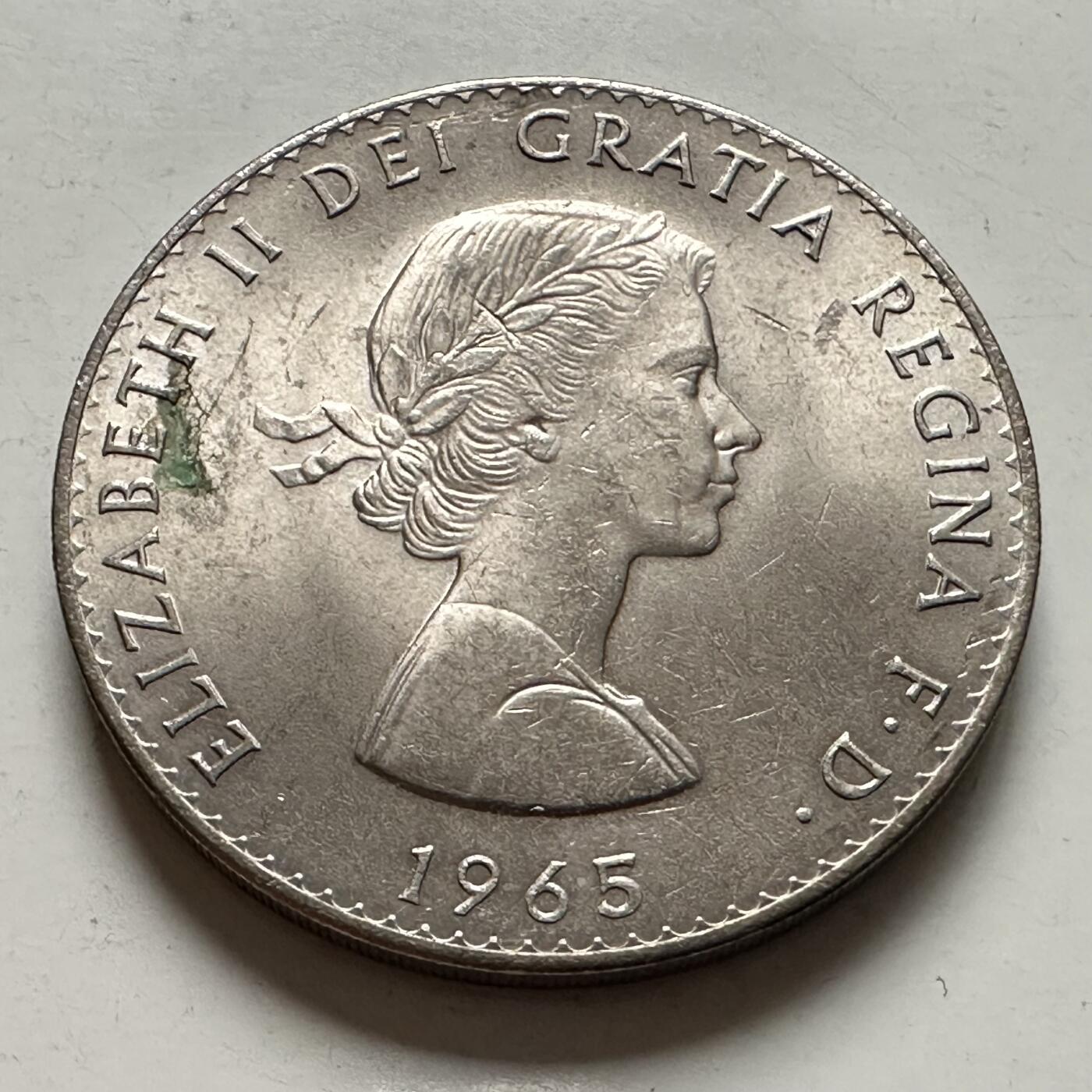 🌹外币初藏🌹🐯2025年第145场  每周二四六晚8️⃣点 接代拍 英国1965年丘吉尔克朗型纪念币