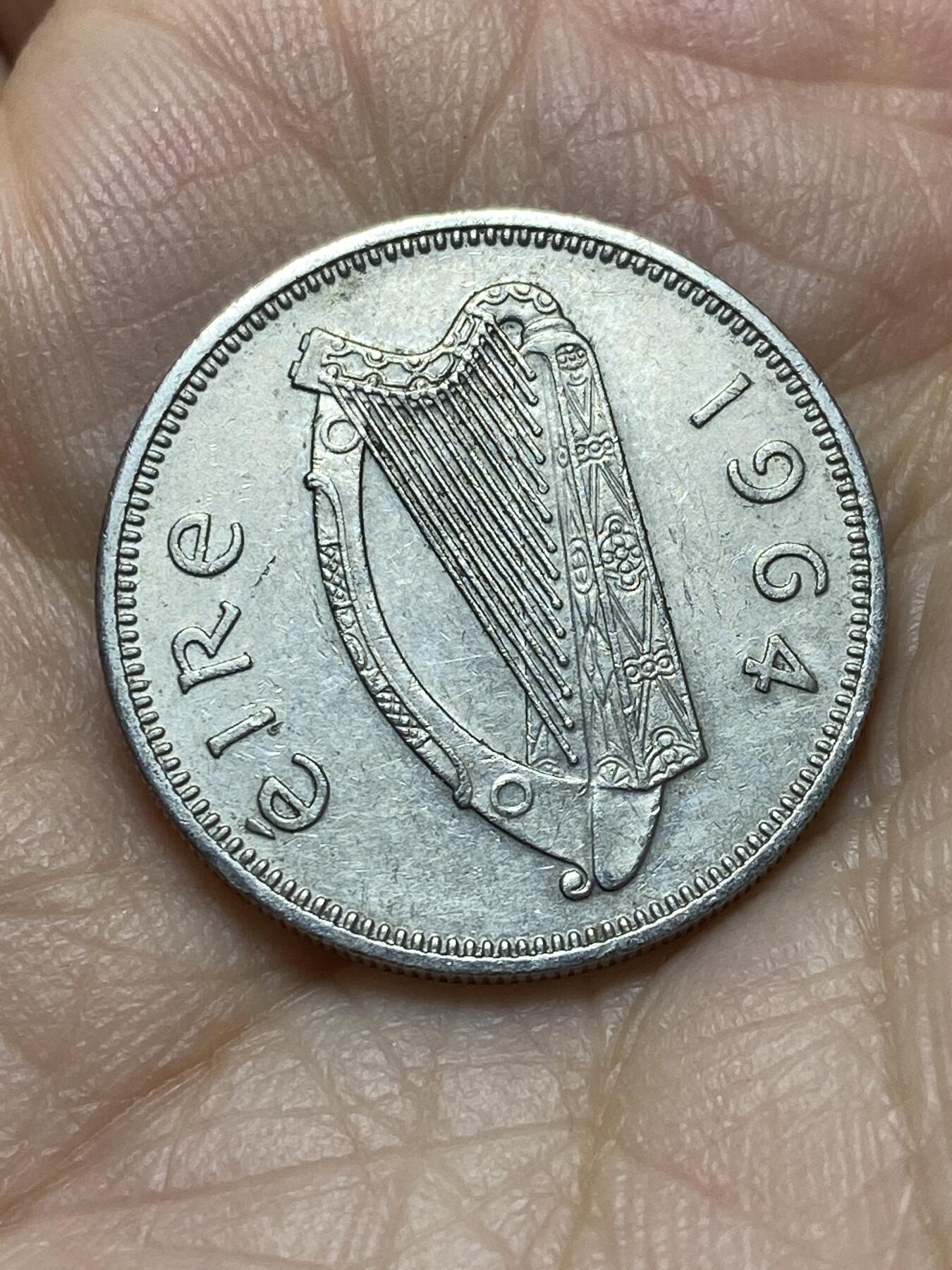 2025年第一百四十场(总第一百六十六场）外国好品散币场(免佣金) 爱尔兰🇮🇪1964年1先令(共和国时期第一套第二版)