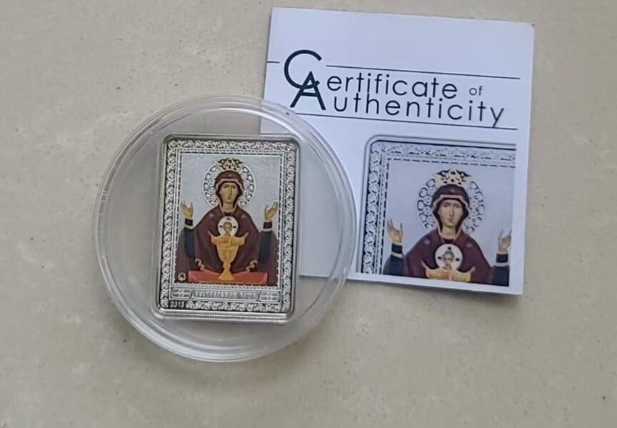 ❤️【币观天下】❤️ 第336期钱币拍卖- 2025.12.26周五晚上6点半场-长期征集拍品 珍稀俄国市场包销库克2013年圣母镀金彩色银币带证书