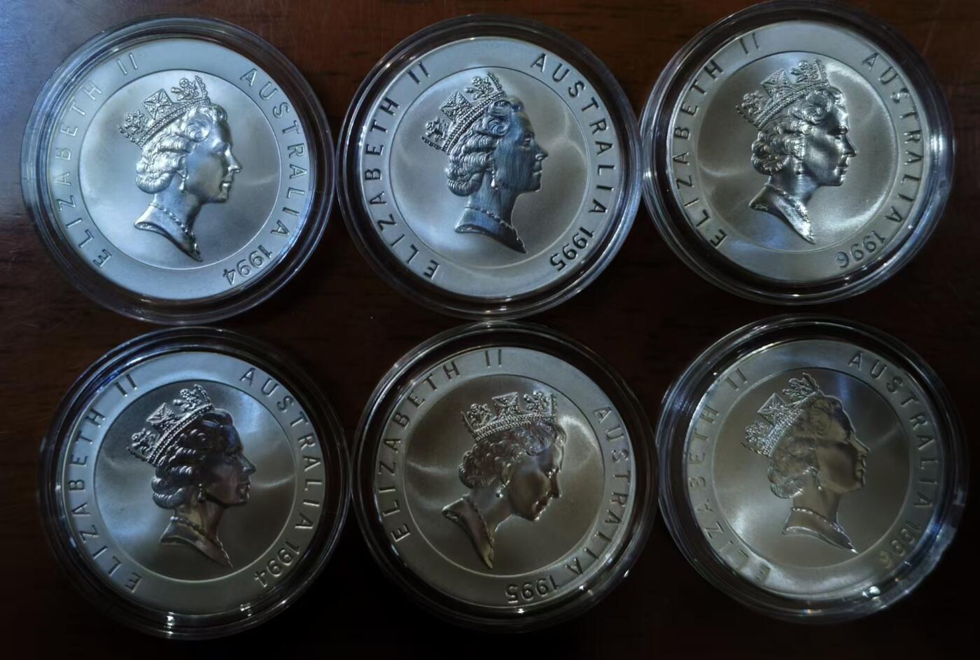 ❤️【币观天下】❤️ 第336期钱币拍卖- 2025.12.26周五晚上6点半场-长期征集拍品 澳大利亚1994--1996奥运会传奇人物系列银币套装6枚 都是在澳大利亚奥运史上留下浓墨重彩的风云人物 含纯银115.27克