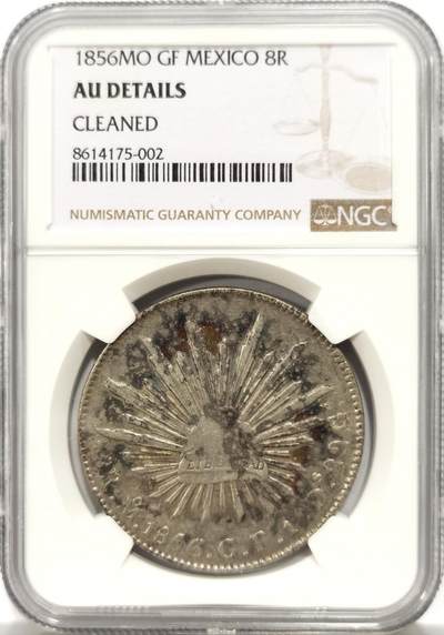 博洋堂世界钱币拍卖第154期（全场包邮） - NGC AU 墨西哥花边鹰洋1856MO GF 中期好品带彩