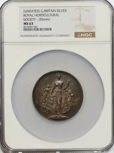 博洋堂“岁启嘉年”2026新年精品大拍专场暨第155期（全场包邮） - NGC MS63 英国1891年皇家园艺学会女神镀金大银章，今年7月AW大拍62分都拍了接近9000元