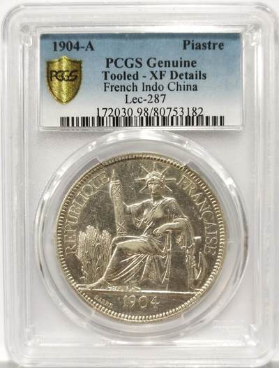 博洋堂世界钱币拍卖第154期（全场包邮） - PCGS XF 法属印支1904年A版坐洋大银币