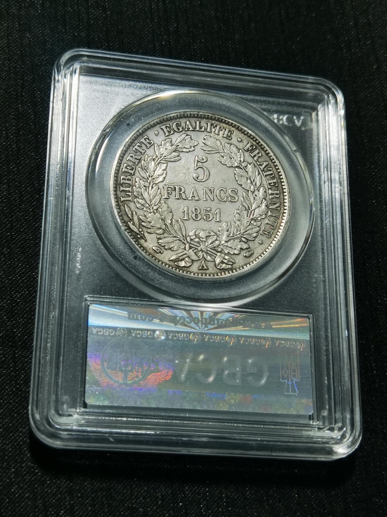 天下钱庄专场欢迎参拍 法国谷物女神5法郎银币