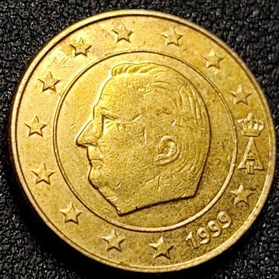 泉币菌-第154场-圣诞节专场 - 1999欧盟元比利时10欧分硬币北欧金 阿尔贝二世 