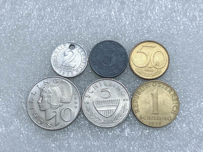 第一海外回流一元起拍收藏 散集专场  第282期 - 奥地利硬币 6枚