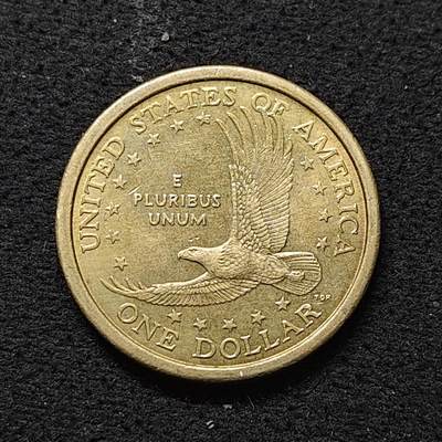 【全场包邮】纯粹捡漏拍488场（免费代拍第25场） - 美国2000年萨卡维亚少数民族系列1元飞鹰纪念币