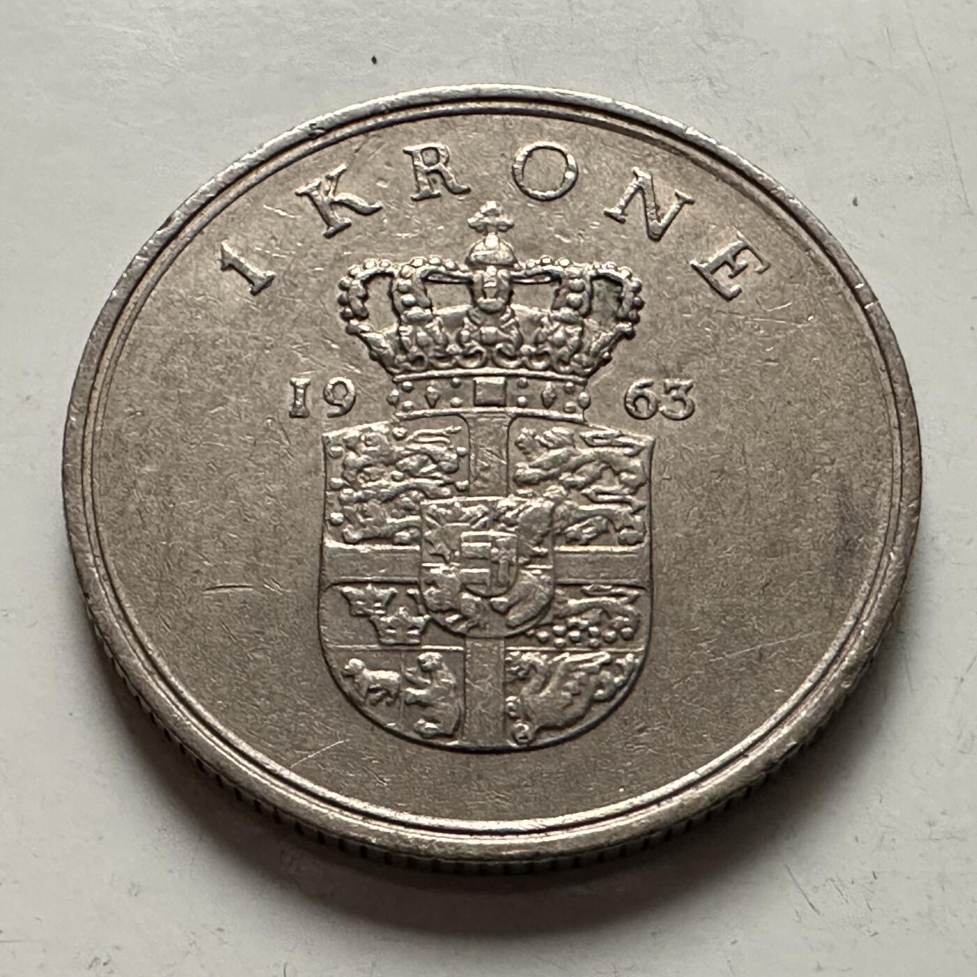 🌹外币初藏🌹🐯2025年第145场  每周二四六晚8️⃣点 接代拍 丹麦1963年一克朗