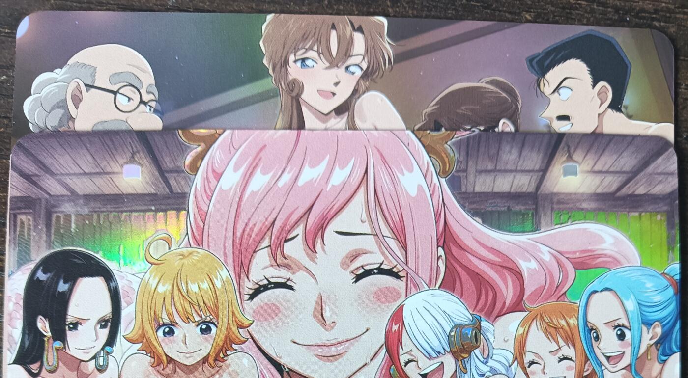 花开卡拍第53期（12月28号周日截拍，品控勿拍!!!拍品不寄存，运费5元，自制卡难免瑕疵，可能存在轻微撞角爆边等出厂瑕疵，品控介意勿拍！） 绘天阁次元鉴赏 满赠卡海贼王名侦探大联欢 彩闪2张