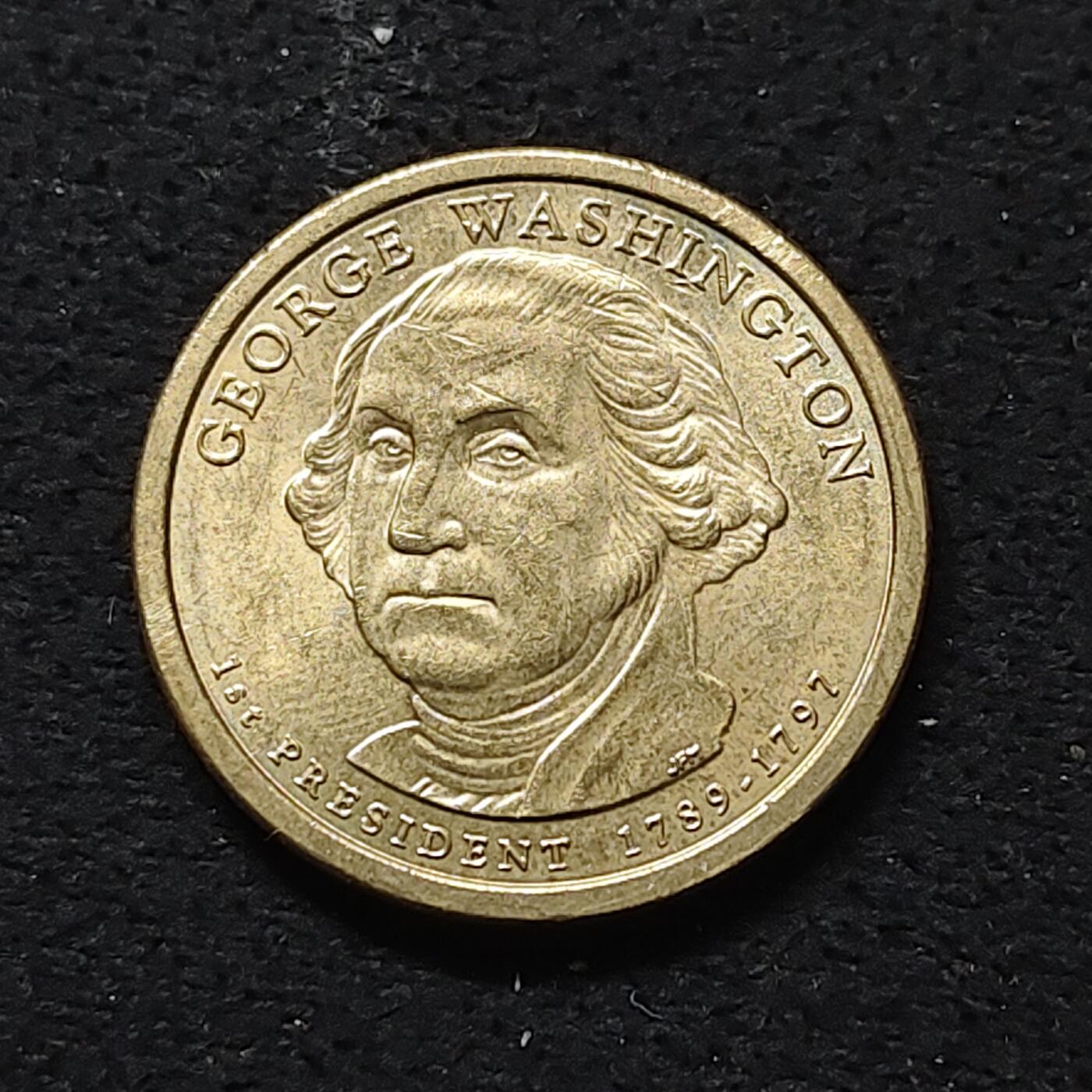 【全场包邮】纯粹捡漏拍488场（免费代拍第25场） 美国1元总统系列纪念币-首任总统乔治·华盛顿
