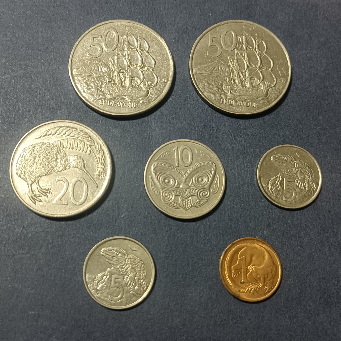 【游宝包邮场】蛇年第102期 英系国家硬币 新西兰 7枚