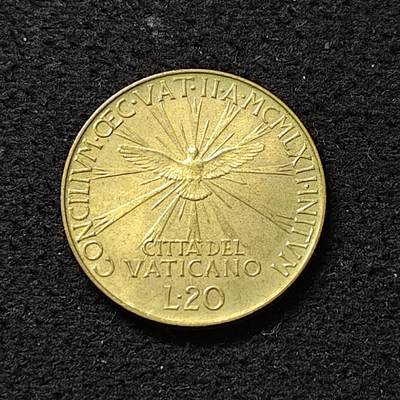 【全场包邮】纯粹捡漏拍488场（免费代拍第25场） - 梵蒂冈1962年第二次梵蒂冈大公会议20里拉