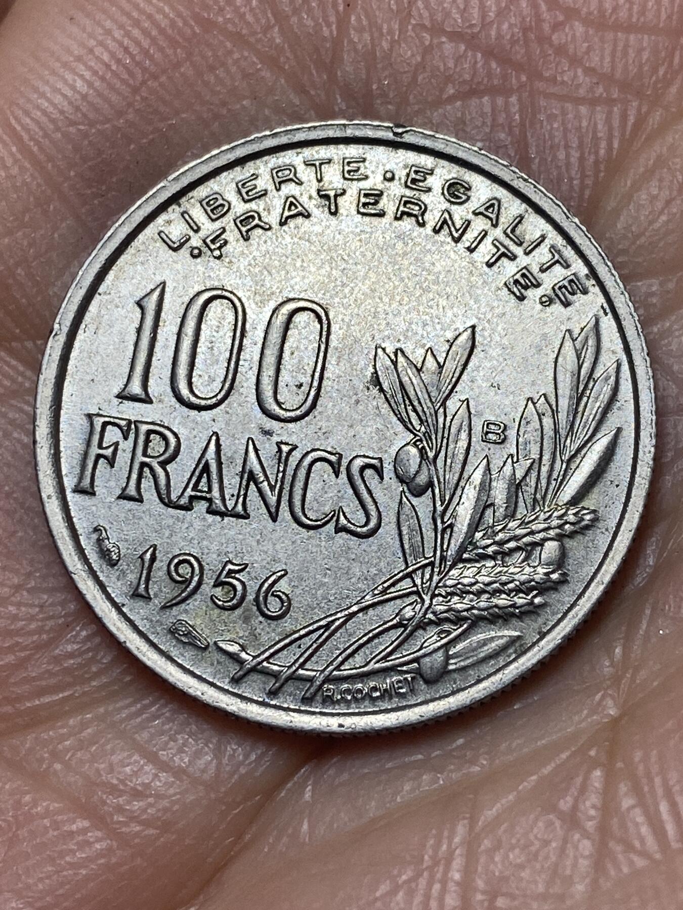 2025年第一百四十场(总第一百六十六场）外国好品散币场(免佣金) 法兰西第四共和国1956年100法郎