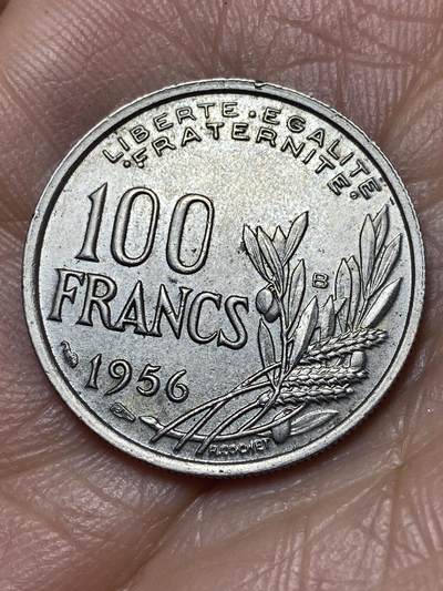 2025年第一百四十场(总第一百六十六场）外国好品散币场(免佣金) - 法兰西第四共和国1956年100法郎