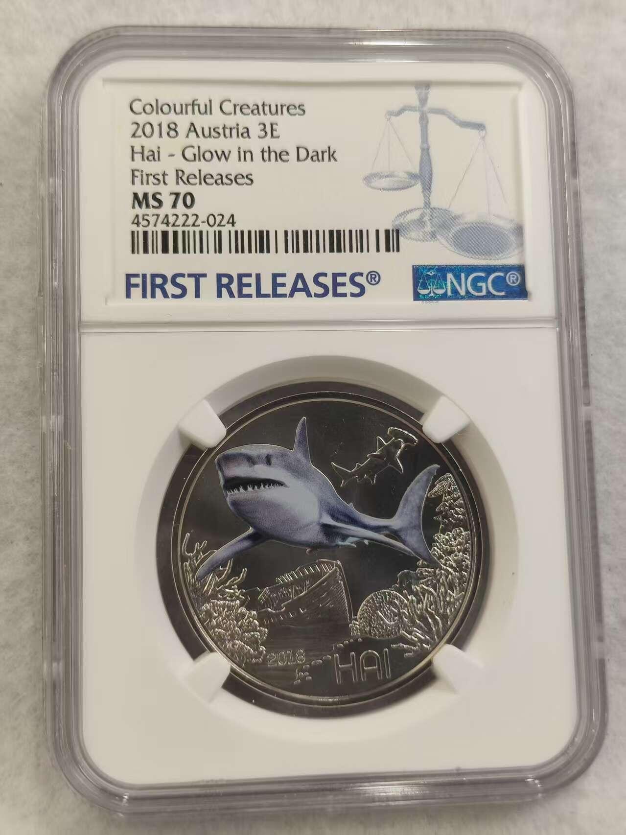G&W世界散币，银币处理专场（第40场） NGC-MS70 奥地利2018年3欧元
