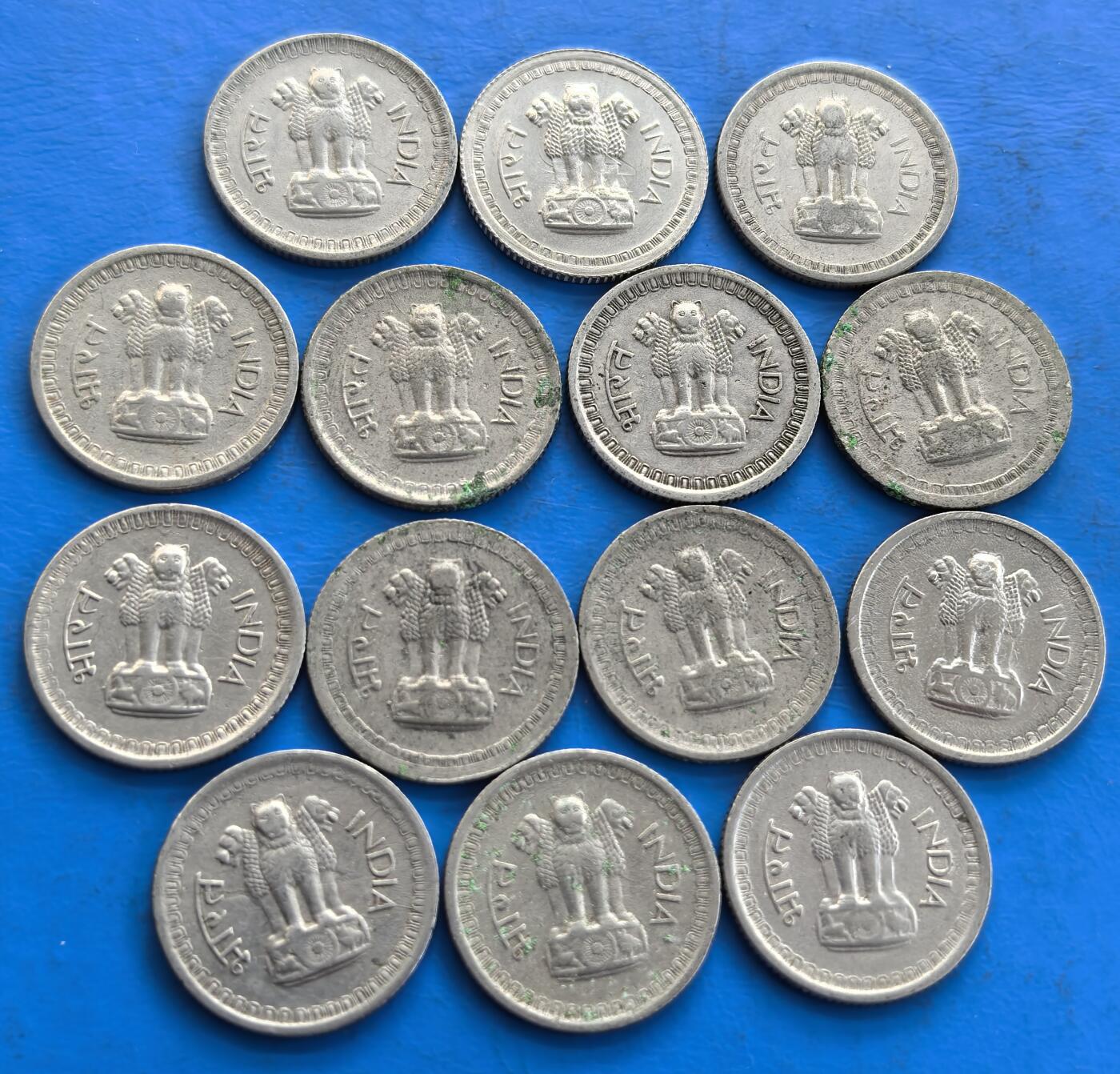 外国优质老铜币高银银币，周六九点倒数截拍，满百包邮，持续收拍 印度60年代25派沙14个