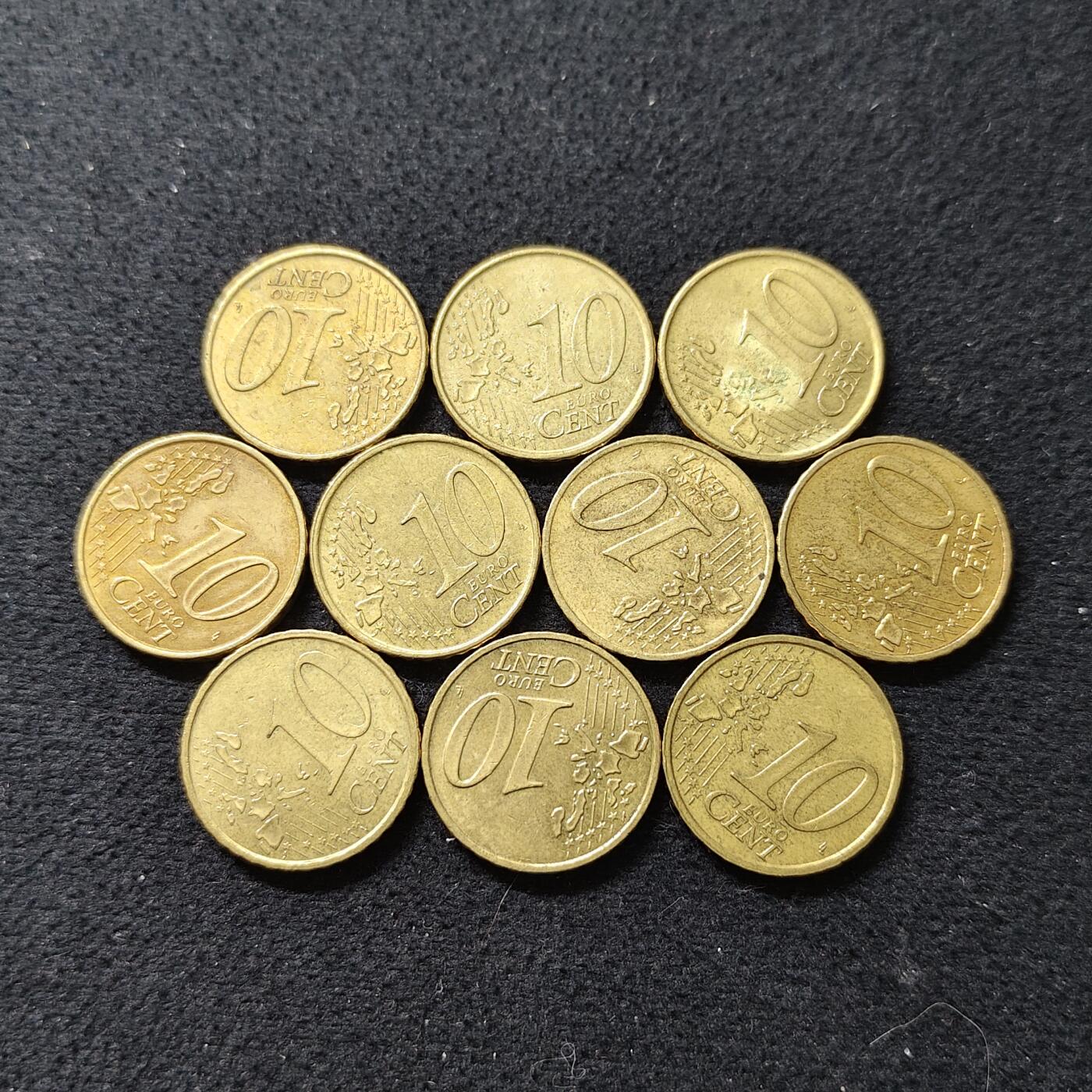 【全场包邮】纯粹捡漏拍488场（免费代拍第25场） 欧洲各国各年份10欧分10枚一组