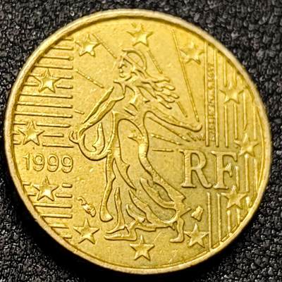 泉币菌-第154场-圣诞节专场 - 欧盟元法国10欧分北欧金1999年版播种者