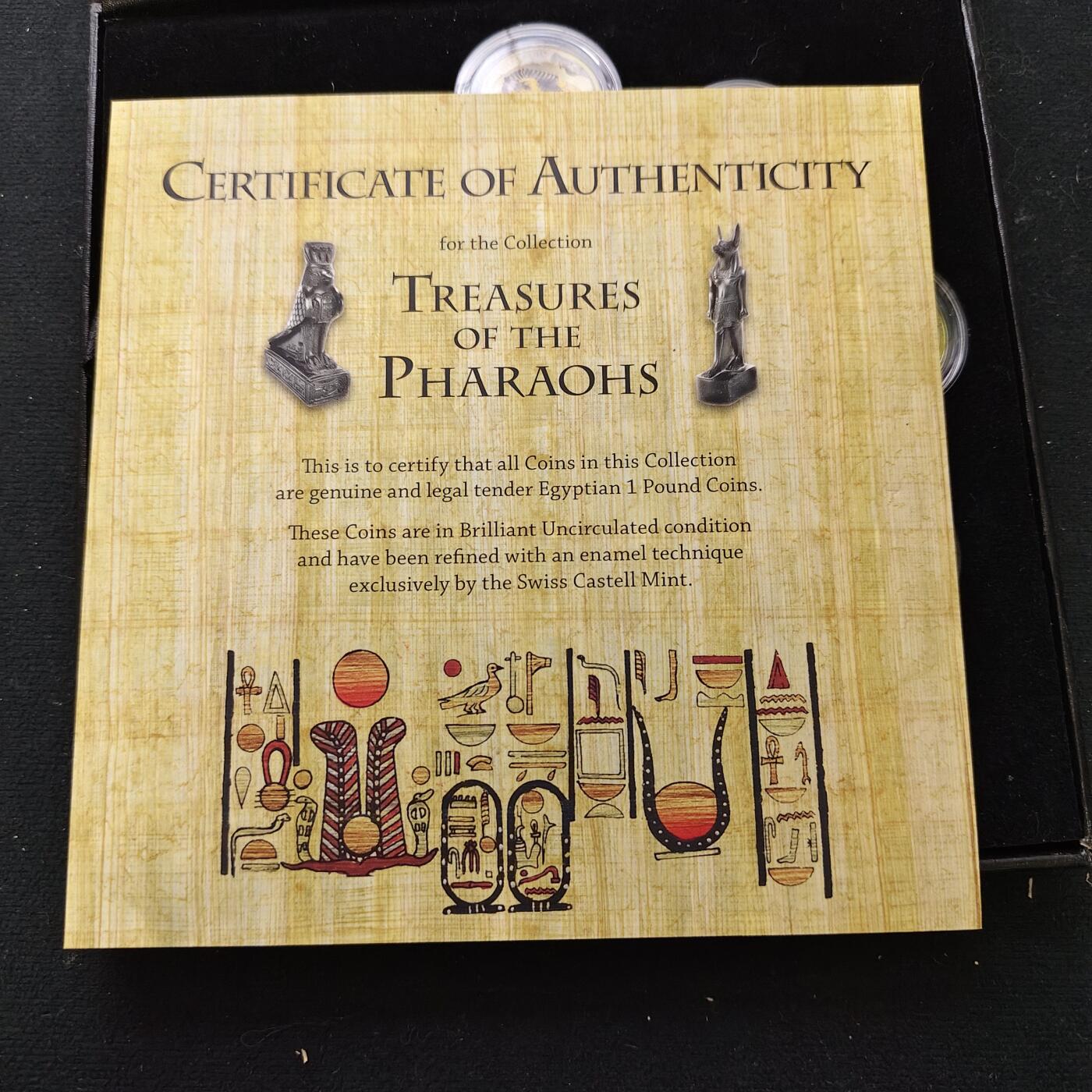 【全场包邮】纯粹捡漏拍489场（免费代拍第26场） 【收藏品】古代文明帝国系列埃及王国彩色覆盖原币10枚纪念套装-盒证全