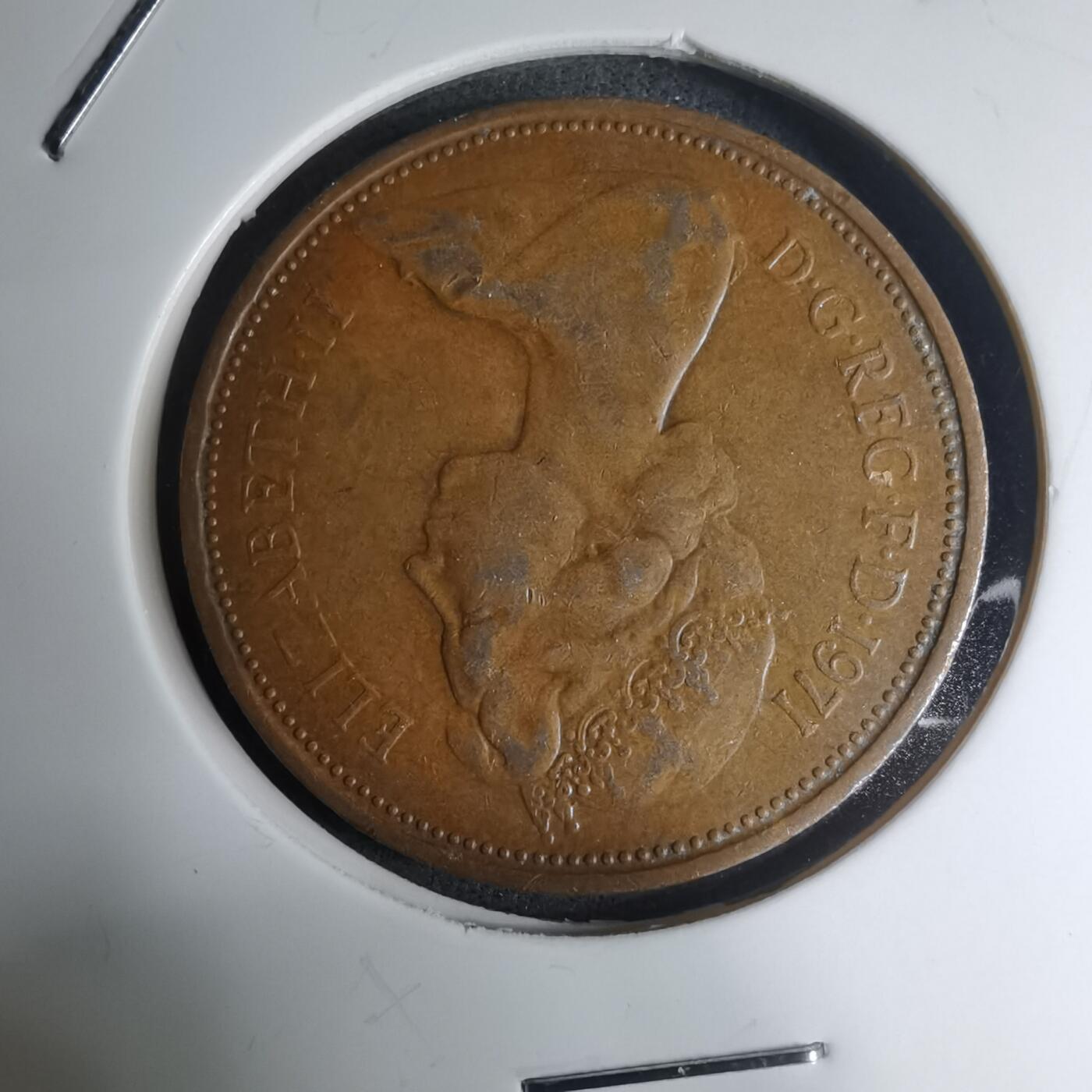 沼泽如烟--第945场 英国1971年2便士