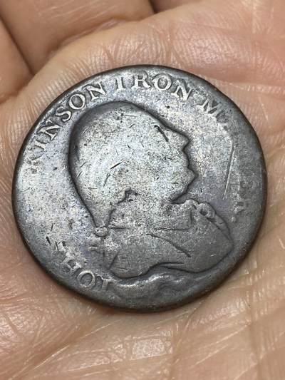 2025年第一百四十场(总第一百六十六场）外国好品散币场(免佣金) - 英国🇬🇧1790年1/2便士代币(沃里克郡–威尔金森钢铁大师系列代币)