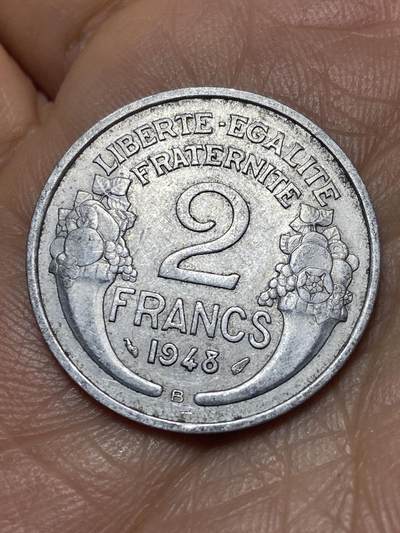 2025年第一百四十场(总第一百六十六场）外国好品散币场(免佣金) - 法兰西第四共和国1948年2法郎(B标，博蒙莱罗热造)