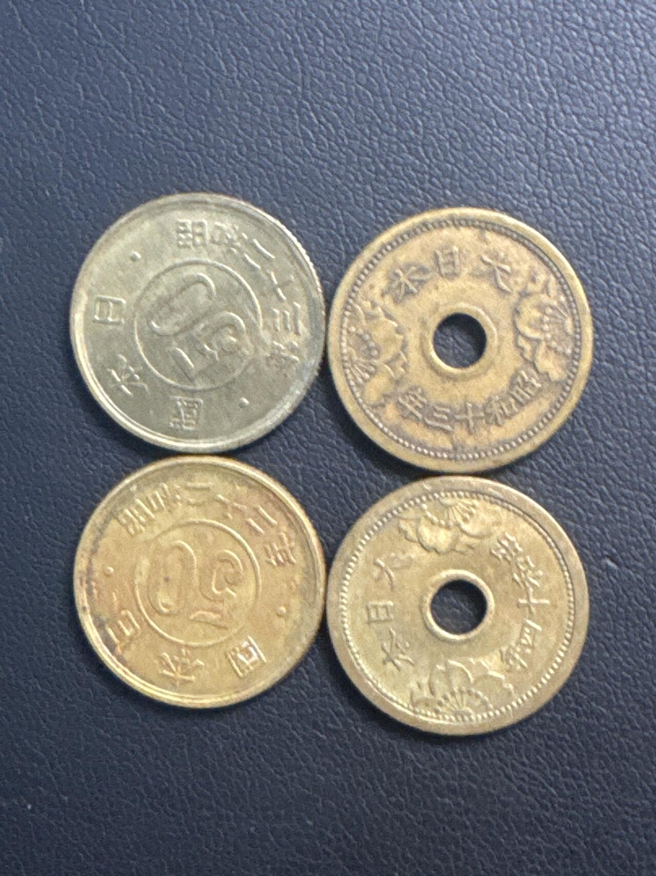 ❤️【币观天下】❤️ 第336期钱币拍卖- 2025.12.26周五晚上6点半场-长期征集拍品 散币4枚日本