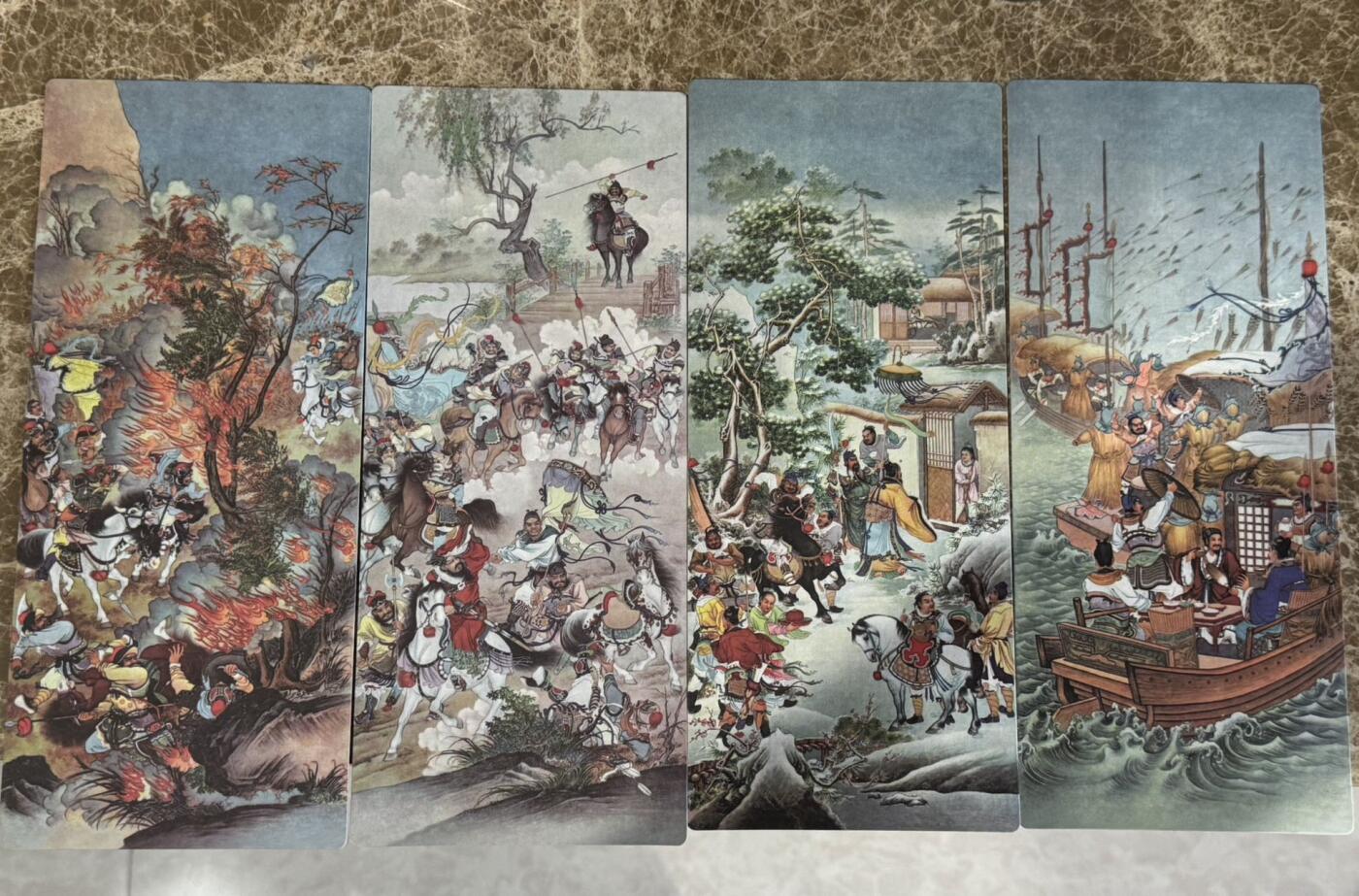 月落卡牌之特卡第4期-摩点众筹好货专场 九轩文化  三国演义  墨浪年画四条屏  异形大卡