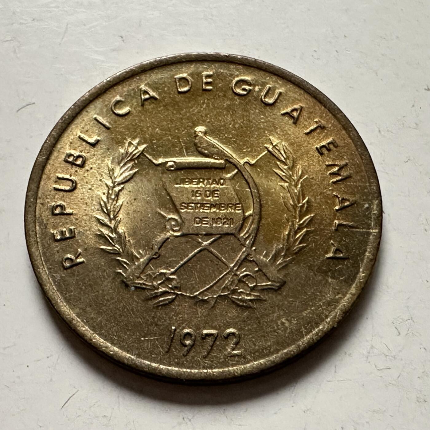 🌹外币初藏🌹🐯2025年第145场  每周二四六晚8️⃣点 接代拍 危地马拉1972年一分