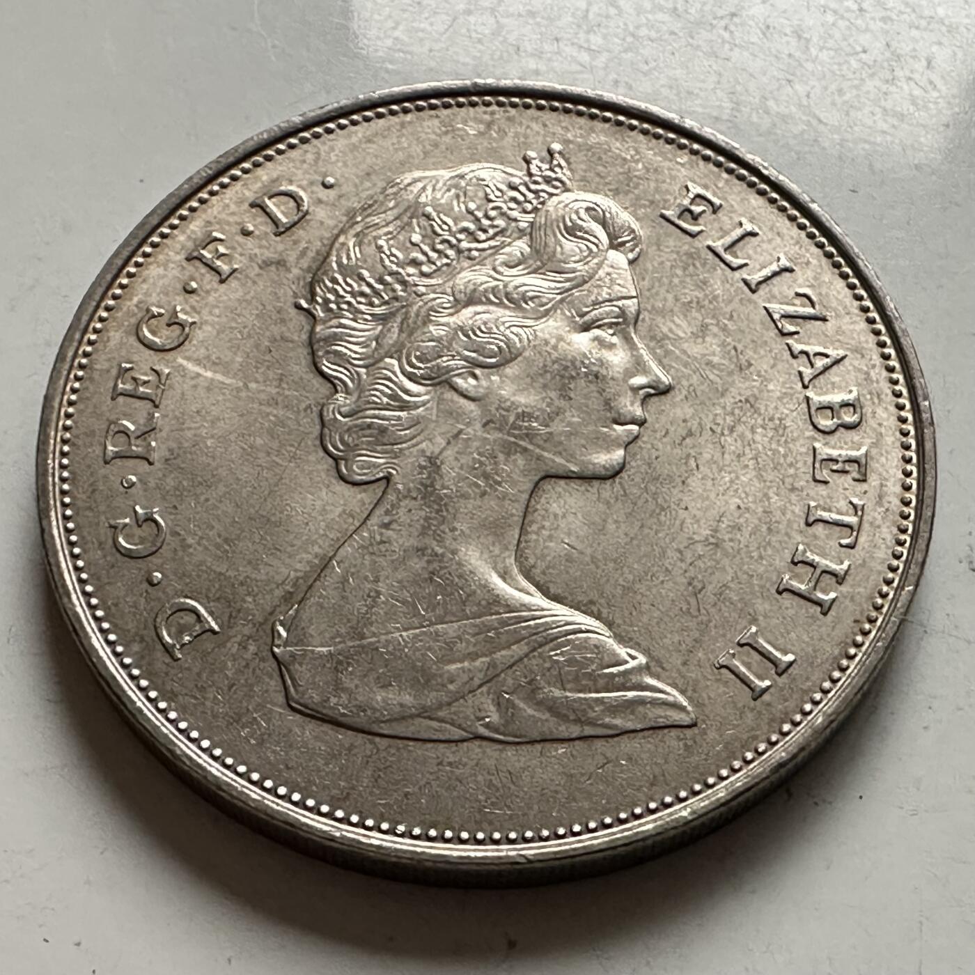 🌹外币初藏🌹🐯2025年第145场  每周二四六晚8️⃣点 接代拍 英国1972年克郎型纪念币