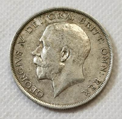 甄臻铺-世界币章拍卖（第45期）精品场拍品征集中，送拍享返佣金等优惠多多 - 英国 1915年 乔治五世 半克朗 银币 早期高银版