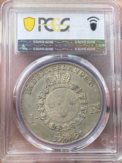 万国钱币拍卖第058期（万国新年大拍） PCGS AU50 1791年瑞典王国古斯塔夫三世1RD大银 背面年份上OL为斯德哥尔摩铸币局局长Olof Lidijn签名 早期北欧王国原味好状态 PC亚军分更高仅一枚 Richard August名家旧藏