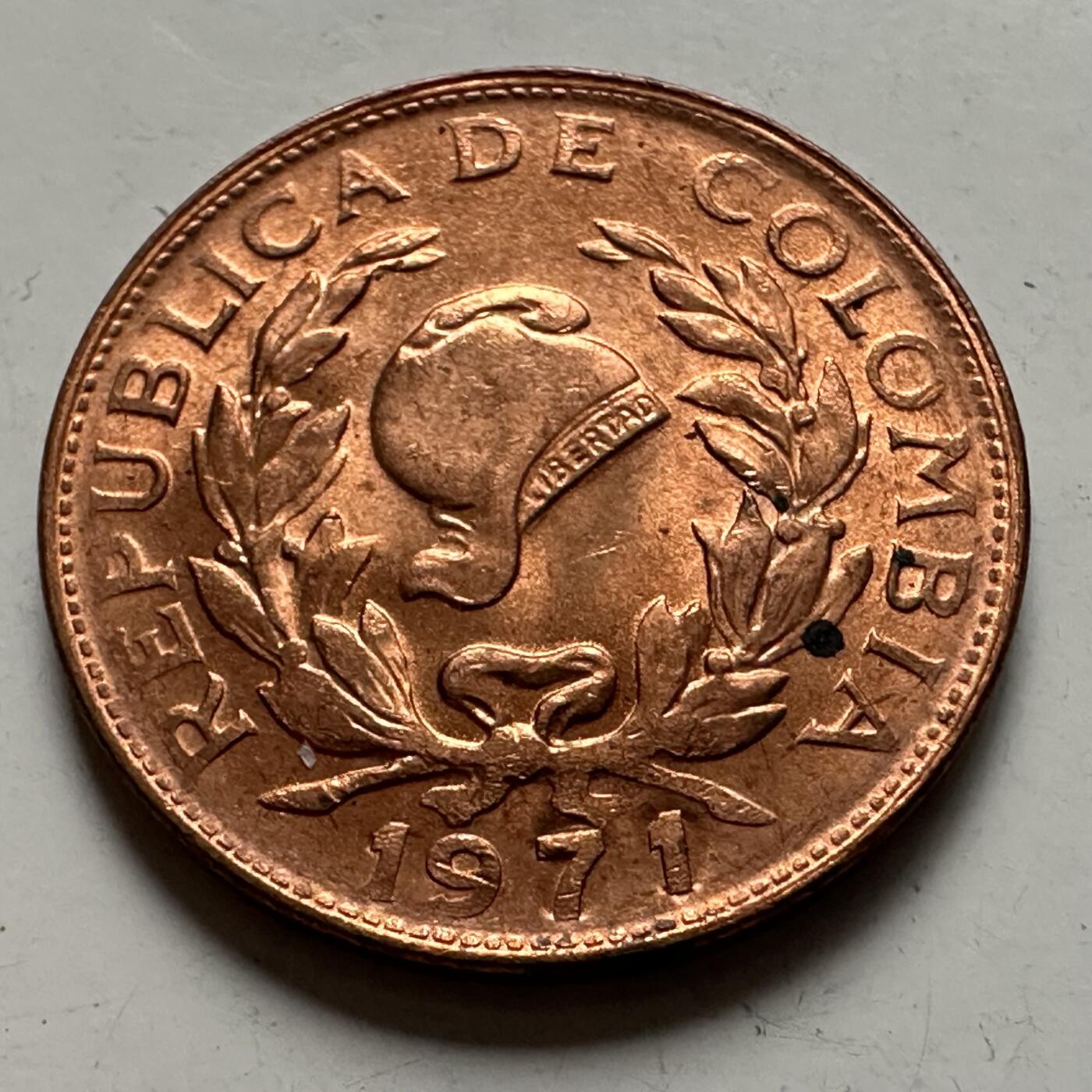 🌹外币初藏🌹🐯2025年第145场  每周二四六晚8️⃣点 接代拍 哥伦比亚1971年五分