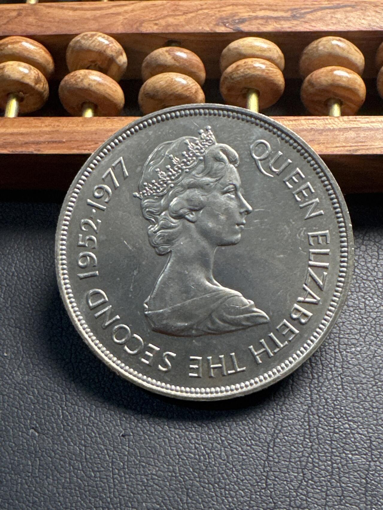 ❤️【币观天下】❤️ 第336期钱币拍卖- 2025.12.26周五晚上6点半场-长期征集拍品 圣赫勒拿帆船纪念币1977年25便士铜镍纪念币