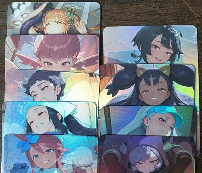 花开卡拍第53期（12月28号周日截拍，品控勿拍!!!拍品不寄存，运费5元，自制卡难免瑕疵，可能存在轻微撞角爆边等出厂瑕疵，品控介意勿拍！） - 墨卡文创 艺术单卡 9张 彩闪