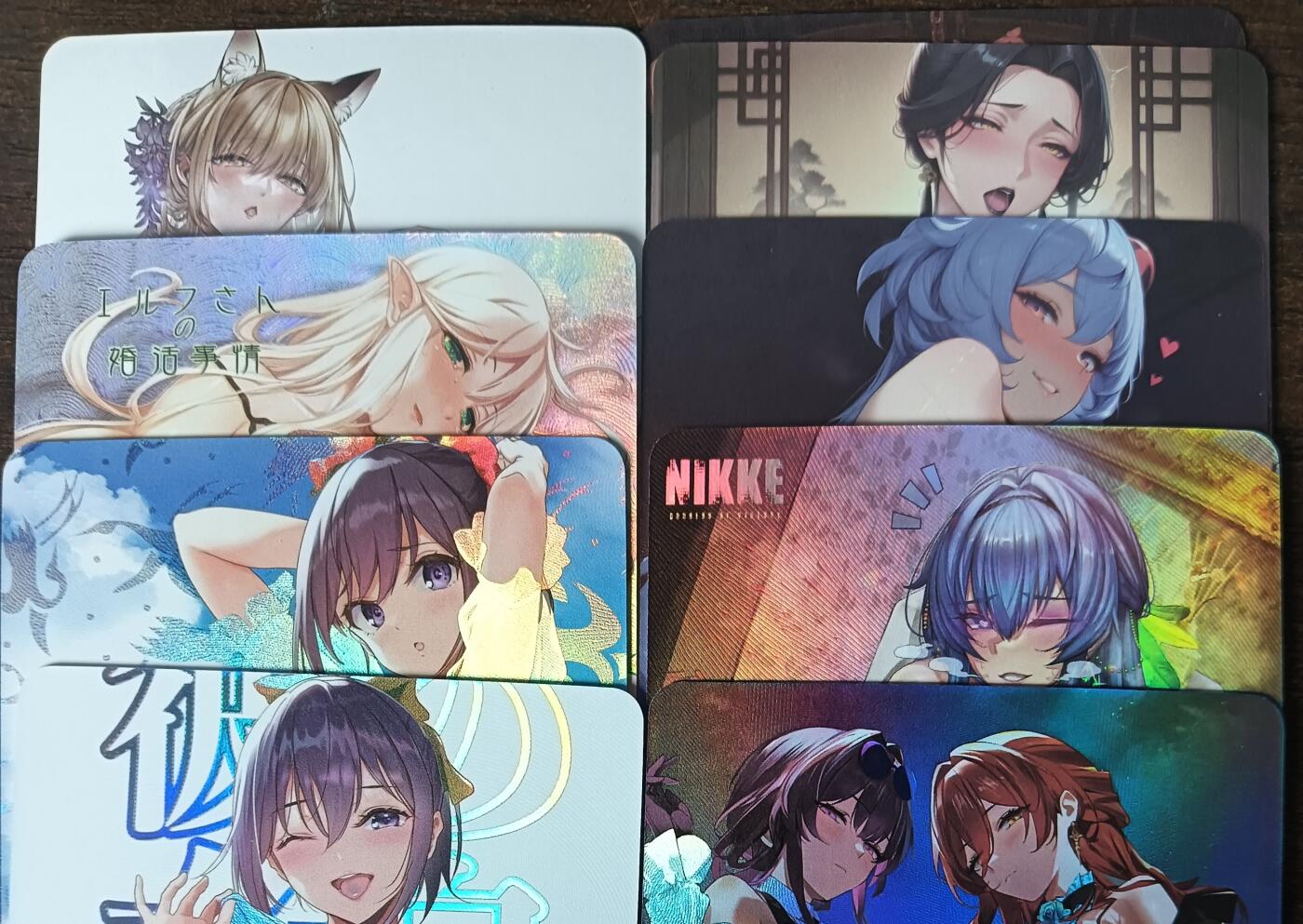 花开卡拍第53期（12月28号周日截拍，品控勿拍!!!拍品不寄存，运费5元，自制卡难免瑕疵，可能存在轻微撞角爆边等出厂瑕疵，品控介意勿拍！） 墨卡文创 艺术单卡 9张 彩闪