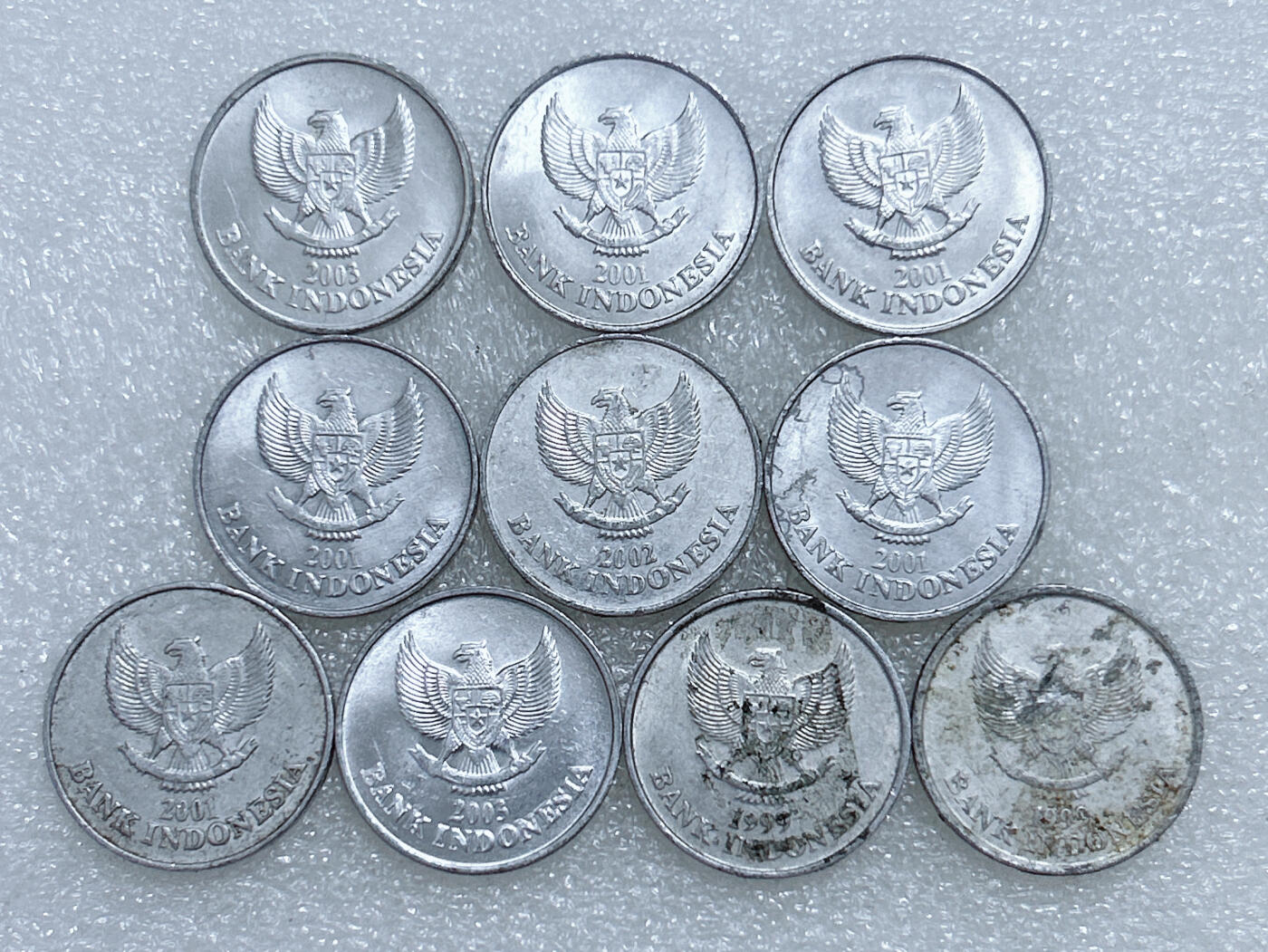 第一海外回流一元起拍收藏 散集专场  第282期 印度尼西亚100卢比铝币 10枚