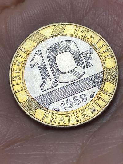 2025年第一百四十场(总第一百六十六场）外国好品散币场(免佣金) - 法国🇫🇷1989年10法郎(分段边齿版)