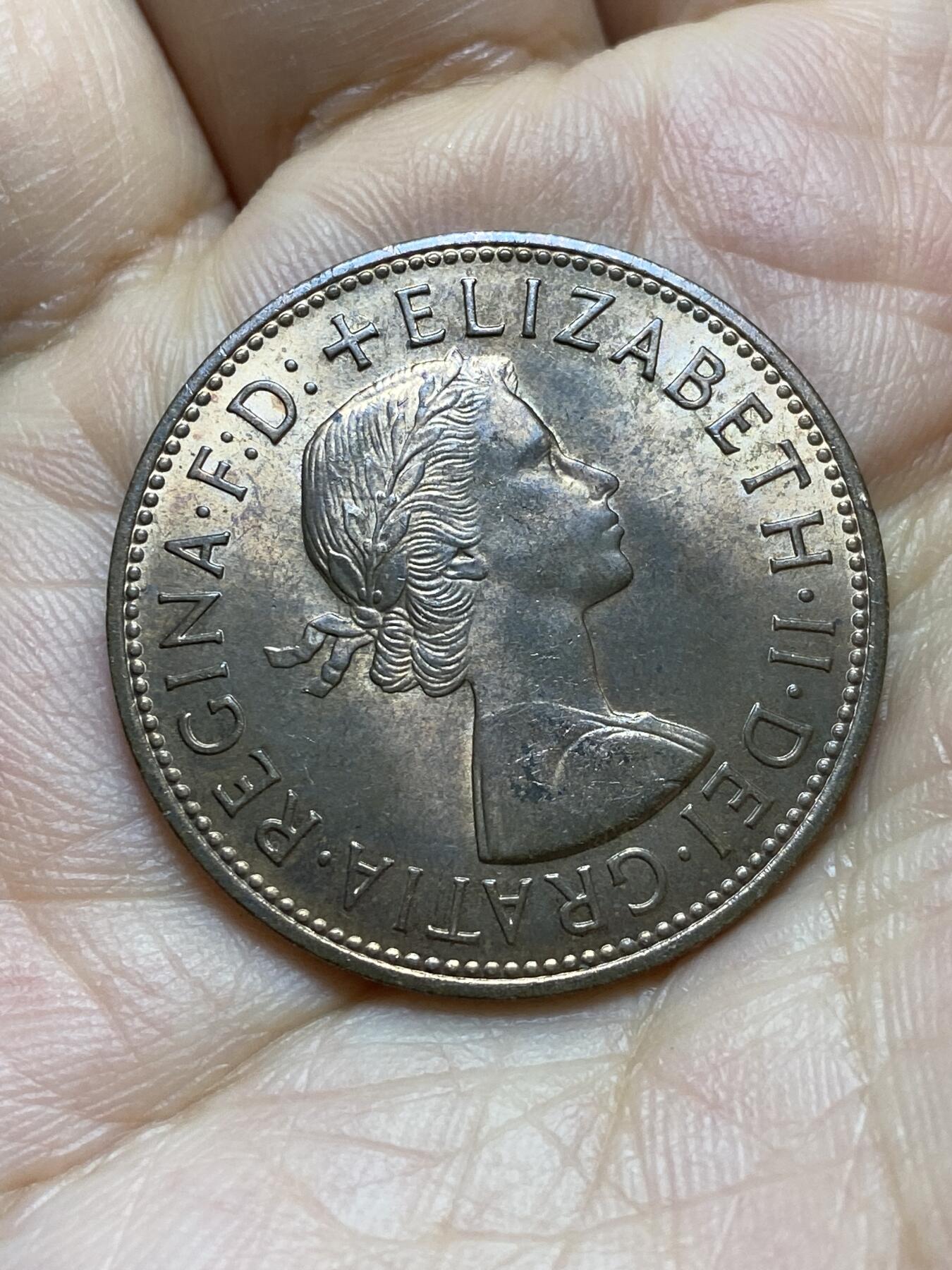 2025年第一百四十场(总第一百六十六场）外国好品散币场(免佣金) 带光好品–英国🇬🇧1967年1便士(伊丽莎白二世青年桂冠第二版，普制币关门年)