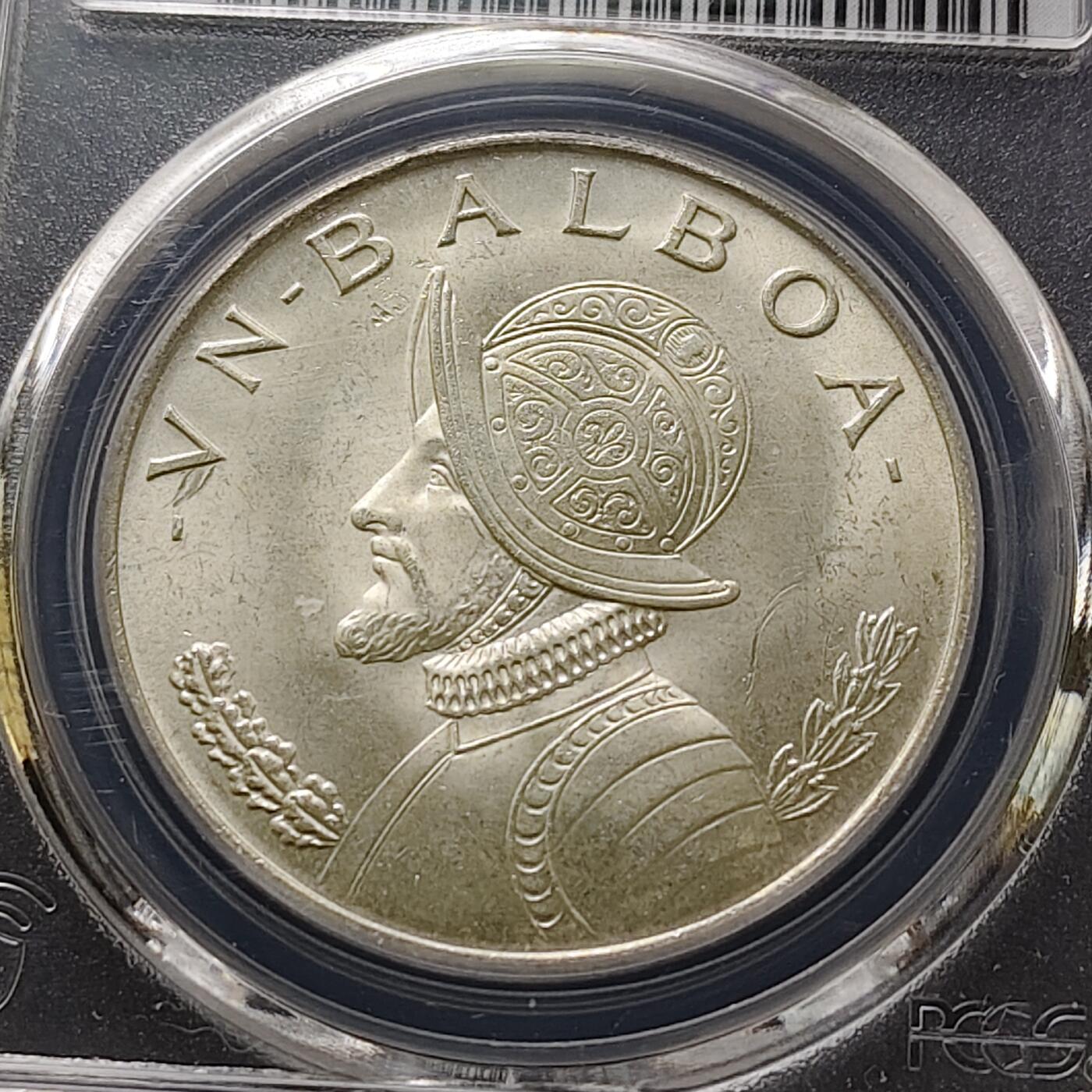 【全场包邮】纯粹捡漏拍489场（免费代拍第26场） 巴拿马1966年1巴波亚大银币-PCGS MS64