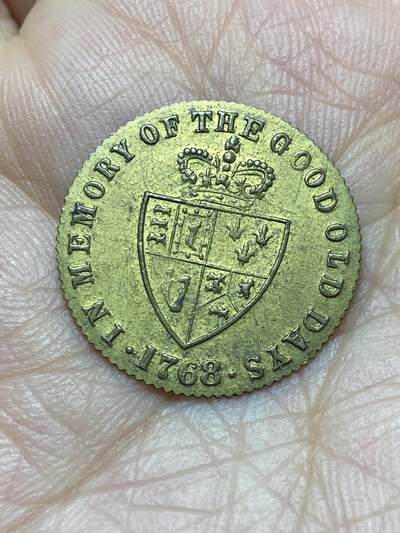 2025年第一百四十场(总第一百六十六场）外国好品散币场(免佣金) - 英国🇬🇧1768年乔治三世1/2几尼型代币