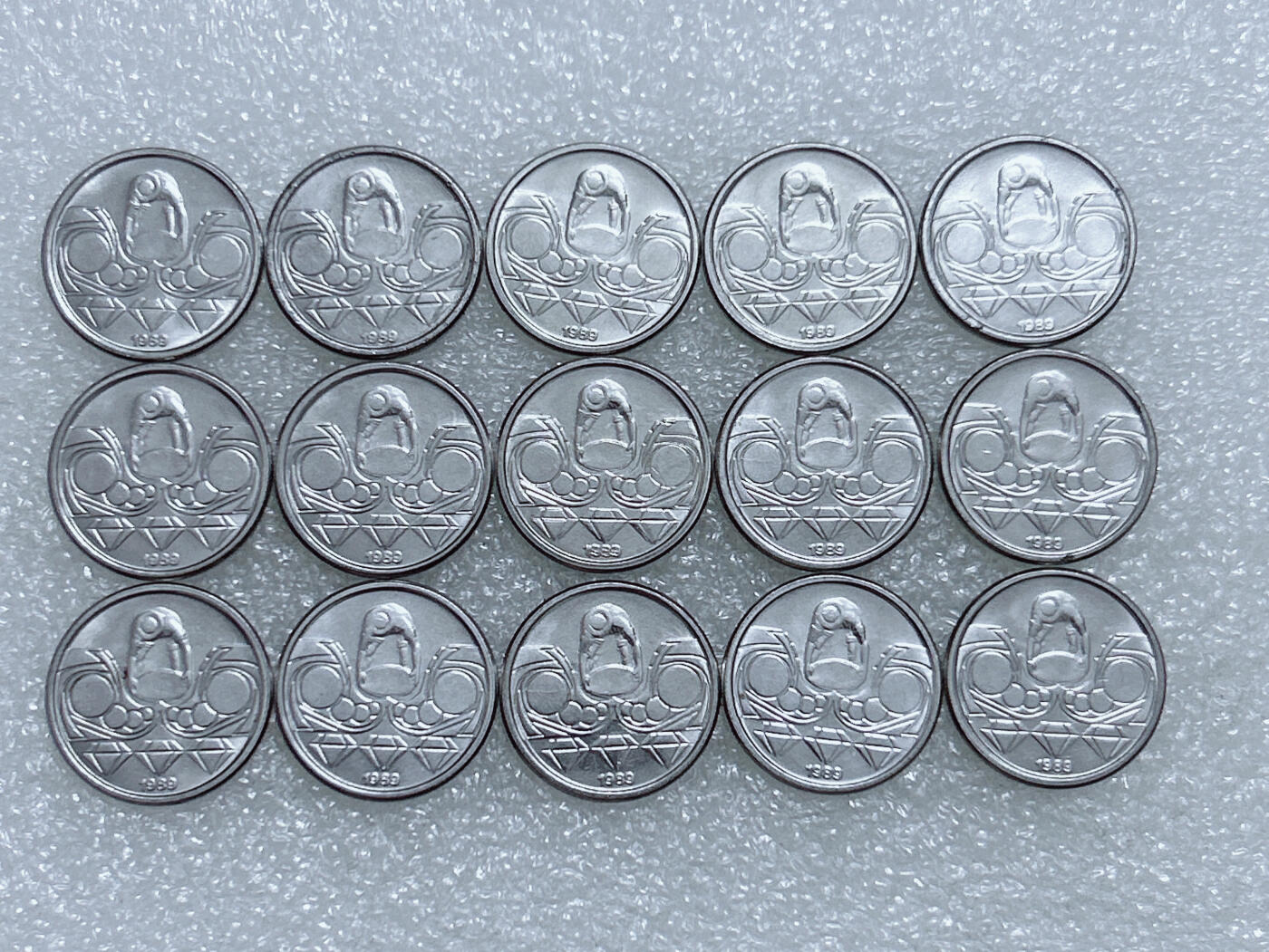 第一海外回流一元起拍收藏 散集专场  第282期 巴西1989年农业10分硬币 15枚