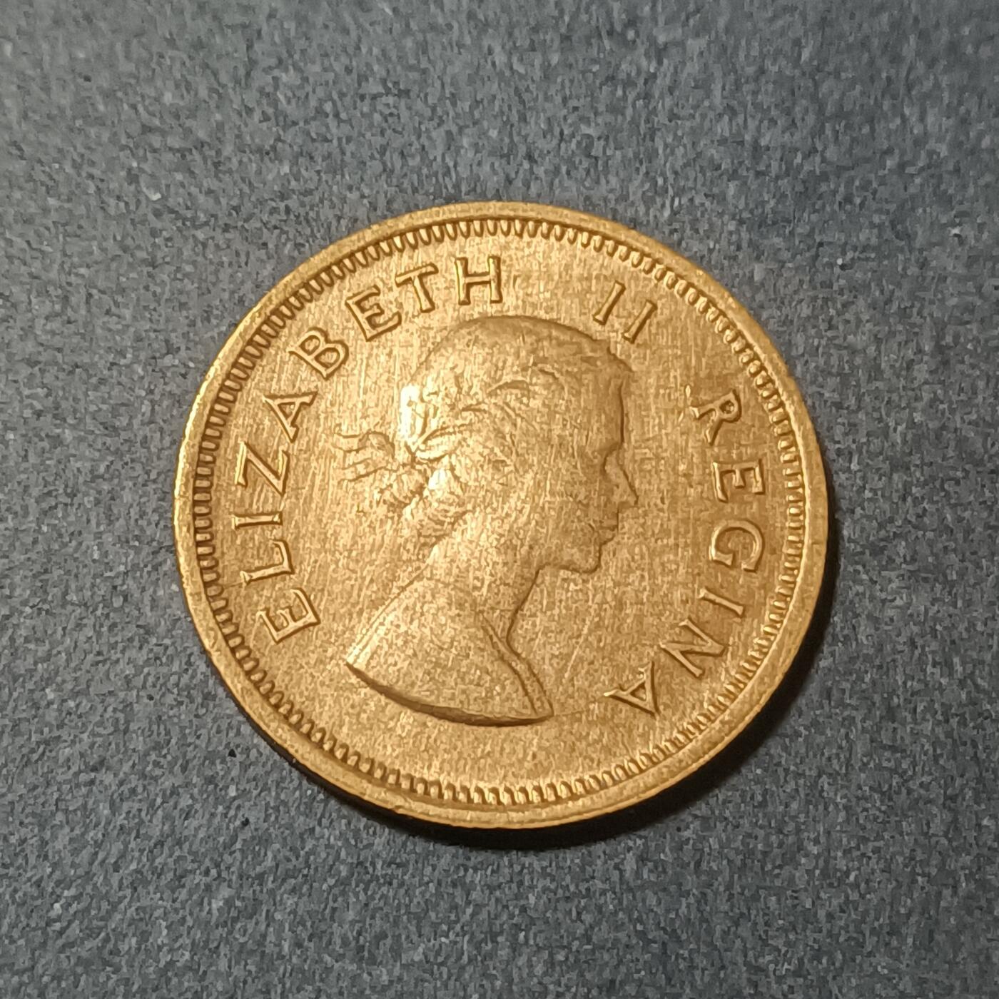 【游宝包邮场】蛇年第102期 英系国家硬币 南非-1/4便士 1954年